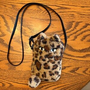 🌻 Wonder Nation Plush Faux Fur Leopard Cross-body Shoulder‎ Bag